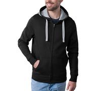 HRM Herren Jas M Kapuzenpullover, Schwarz, L