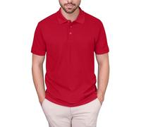 HRM Polo HRM501 Luxury Herren – 100% Baumwolle – Rot – 3XL