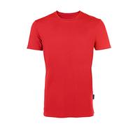 HRM Herren Rundhals T-Shirt 8 Farben bis Größe 6XL aus zertifzierter Bio - Baumwolle Unisex Rot 2XL