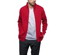 HRM Herren Kapuzenpullover 1001 – Premium Full-Zip, Fair Trade, 360 g/m² – Rot L