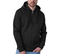 HRM Herren 707 Premium Hooded Jacket I Fair Trade Kapuzenjacke, 320 g/m² I Aus 70% Baumwolle & 30% recyceltem Polyester, Black, 3XL