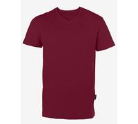 HRM Herren T-Shirt V-Ausschnitt 8 Farben röße 6XL aus zert. Bio - Baumwolle Unisex Bordeaux S