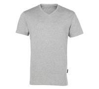 HRM Herren T-Shirt V-Ausschnitt 8 Farben röße 6XL aus zert. Bio - Baumwolle Unisex Grau (Melange) 6XL