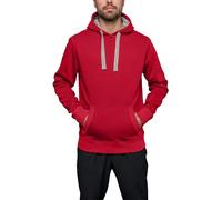 HRM Unisex Sweat Hoodie Kapuzenpullover – Premium mit Kontrast-Innenfutter – Rot L