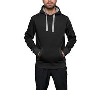 HRM Kapuzenpullover – Premium Unisex Hoodie mit Kontrast‑Innenfutter – Schwarz XL