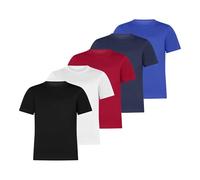 HRM Kid‘s Luxury Roundneck Tee 5er Set - Fair Trade T-Shirt Jungs & Mädchen mit Rundhalsausschnitt, 160 g/m² - Aus 100% Bio-Baumwolle