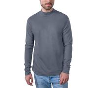 HRM Men´s Premium Highneck Longsleeve Tees Gr. 2XL Steingrau - Modisches Langarm Shirt für Herren 100% Baumwolle, Angenehmes Tragegefühl, 200 g/m² Grammatur