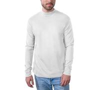 HRM Men´s Premium Highneck Longsleeve Tees Gr. 2XL Weiß - Modisches Langarm Shirt für Herren 100% Baumwolle, Angenehmes Tragegefühl, 200 g/m² Grammatur