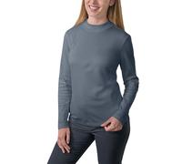 HRM Women´s Premium Highneck Longsleeve Tees Gr. 3XL Steingrau - Modisches Langarm Shirt für Damen 100% Baumwolle, Angenehmes Tragegefühl, 200 g/m² Grammatur