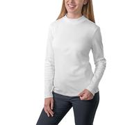 HRM Damen Women´s Premium Highneck Longsleeve Tees, weiß, XL