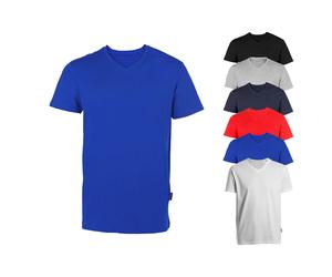 HRM102 HRM Herren V-Ausschnitt T-Shirt Grey Melange 5XL