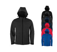 HRM1101 HRM Herren Kapuzen Soft-Shell Jacke Black M