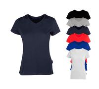 HRM202 HRM Damen V-Ausschnitt T-Shirt Black 4XL