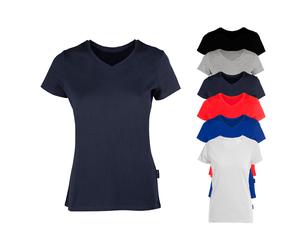 HRM202 HRM Damen V-Ausschnitt T-Shirt Bordeaux XL