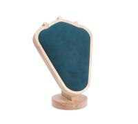 Hrtyvhin Halskettenhalter aus Samt und Holz, Schmuckketten Präsentationsständer, stilvoller Kommoden Organizer für Damen Accessoires, Schmuck Präsentationsständer