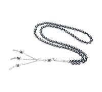 Hrtyvhin Kompaktes Hämatit Gebetsperlen Armband, 99-Stein Tasbih für reisefreundliche Rituale und spiritueller Schmuckperlen Tasbih für Reisegebet