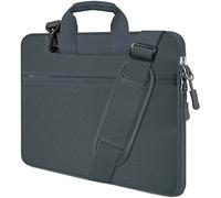 HSEOK 17,3-Zoll-Laptoptasche Hülle, Verstellbarer Schultergurt und unterdrückter Griff Aktentasche Schutzhülle für 17 Zoll Dell Lenovo HP Acer Asus Notebooks, Dunkelgrau