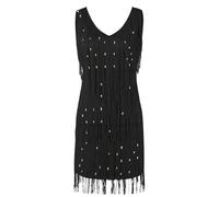 Hsternexy 20Er Jahre Kostüm Damen, Glitzer Kleid Damen Party Vintage Flapper Kleid Silvester Kleid Schwarz 20er Jahre kleid Gatsby Kleid Elegant Paliettenkleid Festlich Tanzkleid Cocktailkleid