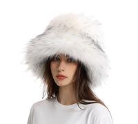 Hsternexy Mütze Fell, Fellmütze Damen - Russische Russenmütze Russian Hat Winter Warm Plüschhut Pelzmütze Fell Trapper Plüsch Mütze Weich Fellhut Kunstpelz Flauschige Kosakenmütze Trappermützen