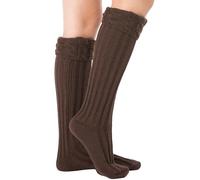 Hsternexy Oktoberfest Socken Damen Lange 39-46 Trachtensocken Beige Klassik Bayrische Tracht Stricksocken Dirndlkleid Socken Trachtenstrümpfe Oktoberfest Accessoires