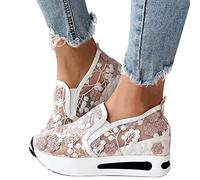 Hsternexy Shoes For Women,Trachtenschuhe Damen Flach - Spitzen Dirndl Trachten Sneaker Mesh Atmungsaktive Sommerschuhe Weiß Hochzeitsschuhe Braut Stoffschuhe Sport Tennisschuhe Turnschuhe