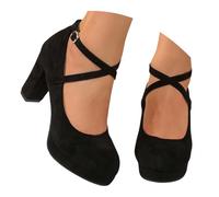 Hsternexy Trachtenschuh Damen,Dirndl Schuhe Damen Trachten Pumps - Trachtenschuhe mit Absatz Chunky Tanzschuhe Brautschuhe Blockabsatz Ballerinas Elegant Schuhe Zum Dirndl Absatzschuhe Spangenpumps