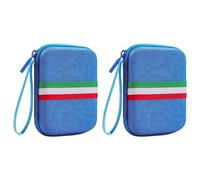 Hsthe Sea 2 Stück Festplattengehäuse, stoßfeste und wasserdichte 2,5-Zoll-Festplattentasche, multifunktionale Aufbewahrung für kleine Elektronikgeräte und Zubehör (blau)