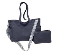 HSTWODE 1 Stück Cord Tasche Damen Shopper Damen Umhängetasche Schultertasche Crossbody Bag mit Verstellbarem Schultergurt Groß Tasche für Pendeln Einkaufen Reisen Arbeit Schule Gym (Grau)