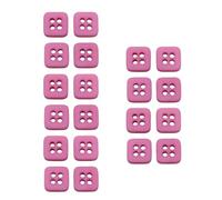 HSTWODE 11 mm Bunte Quadratische Harzknöpfe, 20 Stück, Ersatzknöpfe Für Damenblusen, Cardigans Und Oberteile (Rosa 2)