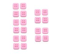 HSTWODE 11 mm Bunte Quadratische Harzknöpfe, 20 Stück, Ersatzknöpfe Für Damenblusen, Cardigans Und Oberteile (Hellrosa)