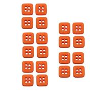 HSTWODE 11 mm Bunte Quadratische Harzknöpfe, 20 Stück, Ersatzknöpfe Für Damenblusen, Cardigans Und Oberteile (Orange)