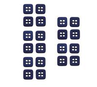 HSTWODE 11 mm Bunte Quadratische Harzknöpfe, 20 Stück, Ersatzknöpfe Für Damenblusen, Cardigans Und Oberteile (Marineblau)