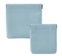 HSTWODE 1Stücke Tragbar Kleingeld Aufbewahrung, Schlüsseltasche Klein, 8 Farben verfügbar Portemonnaie Damen，8.5cm×8cm/12cm×11.5cm Farben Münzbeutel (Hellblau, S und L)