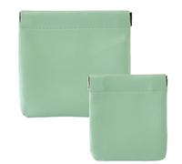 HSTWODE 1Stücke Tragbar Kleingeld Aufbewahrung, Schlüsseltasche Klein, 8 Farben verfügbar Portemonnaie Damen，8.5cm×8cm/12cm×11.5cm Farben Münzbeutel (grün, S und L)