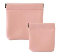 HSTWODE 1Stücke Tragbar Kleingeld Aufbewahrung, Schlüsseltasche Klein, 8 Farben verfügbar Portemonnaie Damen，8.5cm×8cm/12cm×11.5cm Farben Münzbeutel (Rosa, S und L)