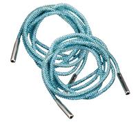 HSTWODE 2 Stück Glitzer Schnürsenkel, Lang 80/120/140cm Glitter Strass Schnürsenkel Glitzer Strass Rund Bunt Rope Laces für Stiefel Laufschuhe Bekleidungszubehör (Seeblau, 80CM)