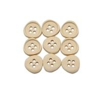 HSTWODE 20 Stück 4-Löcher Harzknöpfe in Unregelmäßiger Form, 11 mm, Für Kinderhemden und Oberteile (Beige)