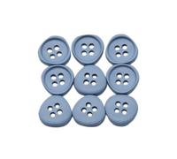 HSTWODE 20 Stück 4-Löcher Harzknöpfe in Unregelmäßiger Form, 11 mm, Für Kinderhemden und Oberteile (Blau)