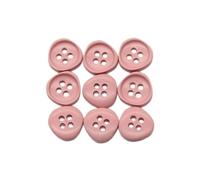 HSTWODE 20 Stück 4-Löcher Harzknöpfe in Unregelmäßiger Form, 11 mm, Für Kinderhemden und Oberteile (Rosa)