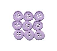 HSTWODE 20 Stück 4-Löcher Harzknöpfe in Unregelmäßiger Form, 11 mm, Für Kinderhemden und Oberteile (Violett)