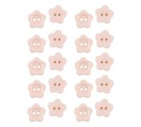 HSTWODE 20 Stück bunte Blumenknöpfe 11 mm, Süße Knöpfe für Pullover, Mantel & Pyjama, Nähzubehör (Beige)