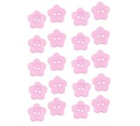 HSTWODE 20 Stück bunte Blumenknöpfe 11 mm, Süße Knöpfe für Pullover, Mantel & Pyjama, Nähzubehör (Rosa)