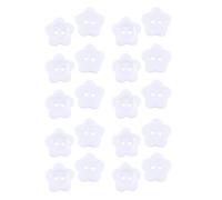 HSTWODE Bunte süße Blumenknöpfe, 10 mm, 20 Stück, Harzknöpfe für Pullover, Mantel, Pyjama & Freizeitkleidung, Nähzubehör (Weiß)
