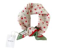 HSTWODE Damen Quadratisches Halstuch aus Baumwoll-Leinen, Dünn & Frühlingsfrisch, Vielseitiges Kopftuch & Schal für Sommer, Elegantes Accessoire (2#)