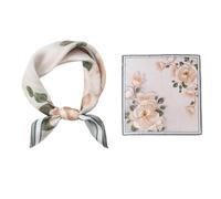 HSTWODE Seide Schal Damen 53x53 cm aus Maulbeerseide, quadratischer Seidentuch Halstuch Elegant für Alltag Party Business (4#)