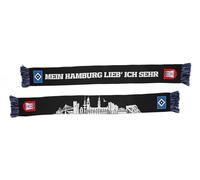 HSV Hamburger SV Fan Schal - Fußball Jaquard Schal Skyline
