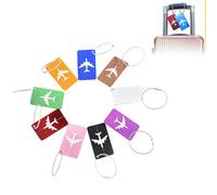 Hsyadazi 6 Stück Kofferanhänger aus Aluminium mit wasserdichtem PVC Namensschild - Adressetiketten für Reisegepäck, Koffer, Rucksäcke