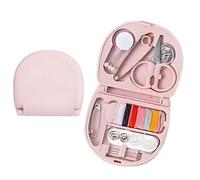 HSYTEK Mini Nähset, Tragbares Nähset Reise, Rosa Nadel und Faden Set für Reisende Anfänger DIY und zu Hause verwenden (6x7cm)