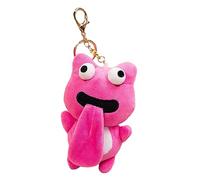 Hsyzygian Frosch-Anhänger mit Zunge, Plüsch-Schlüsselanhänger, große Augen, Puppe, Anziehungsspielzeug, Geburtstagsgeschenk, Rucksack, niedlicher Taschenanhänger, rot