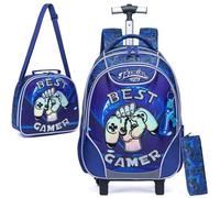 HTgroce Trolley Rucksack Kinder, Trolley Schultasche mit Rollen Schultrolley Rucksäcke Rucksack mit Rädern